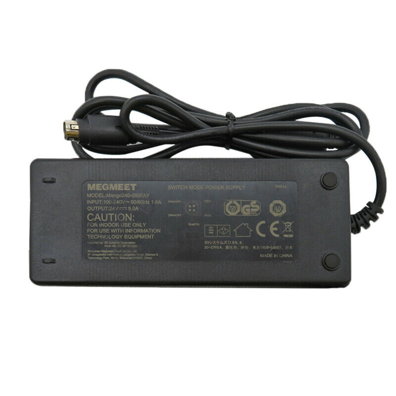 New Megmeet Mango-240-0500AY Power Supply 24V 5A AC Adapter Charger 4 Pin New Megmeet Mango-240-0500AY Power Supply 24V 5A AC Adapter Charger 4 Pin